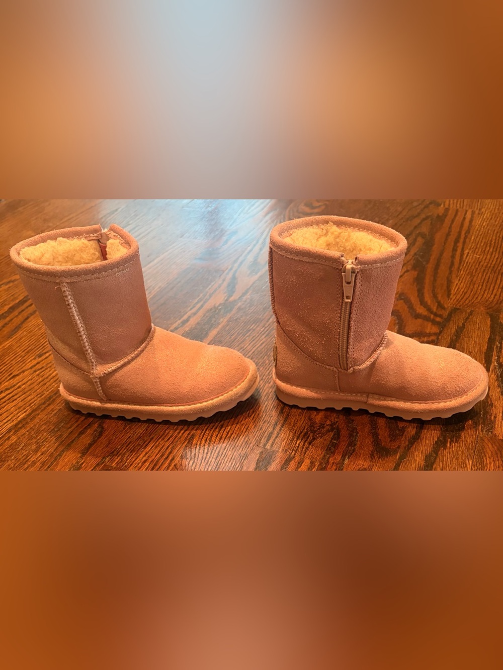 BearPaw Toddler Shearling-Lined Boot in glittery Blush Pink - Picture 3 of 6